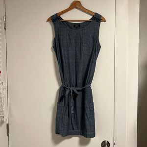 APC indigo denim tunic dress